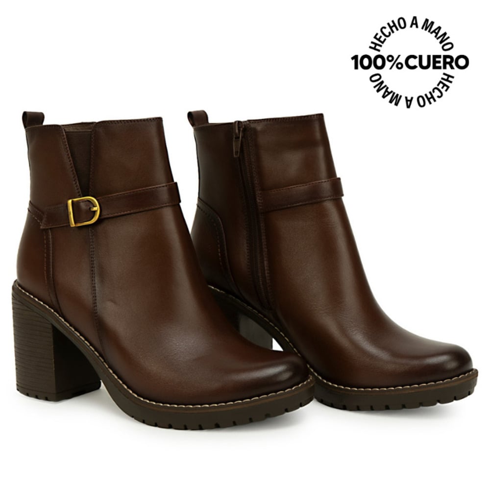 BOTIN CHELSEA LINDA-2622 CANELA VIALE CUERO - 5