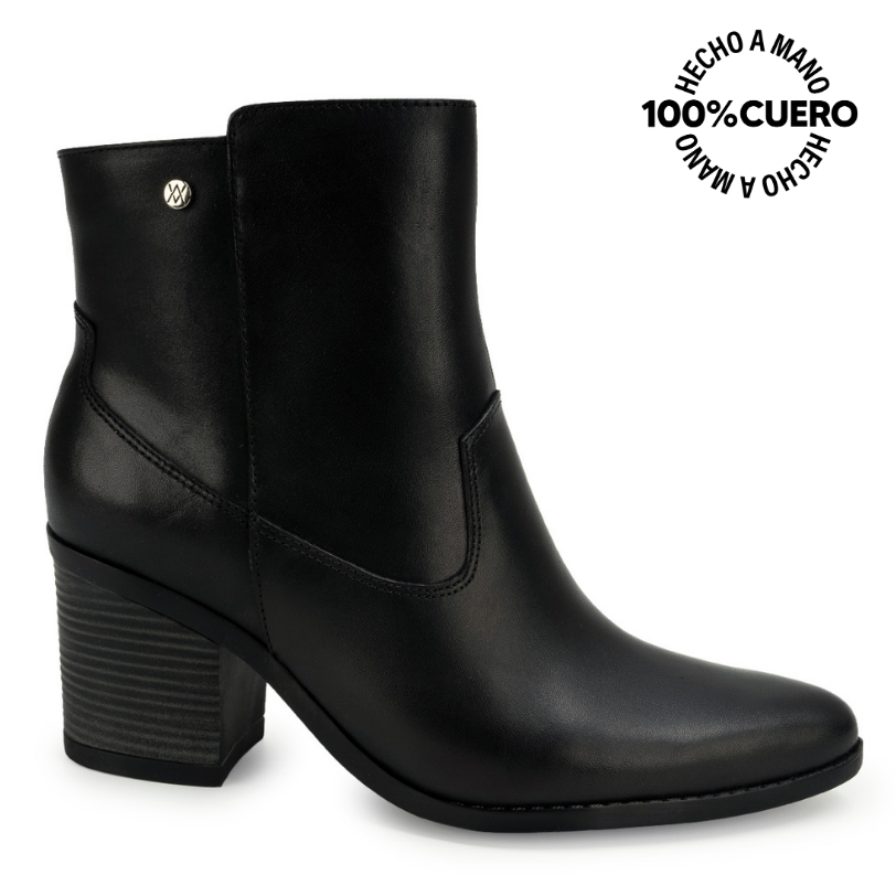 BOTIN BASICO FER-2636 NEGRO VIALE CUERO - 1
