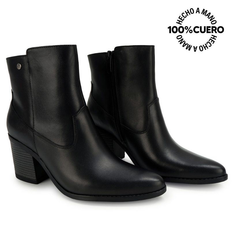 BOTIN BASICO FER-2636 NEGRO VIALE CUERO - 4