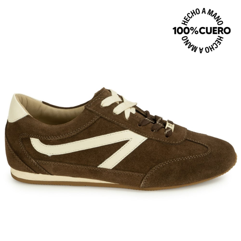 ZAPATILLA BASICO CATA-2605 TAUPE VIALE CUERO - 2
