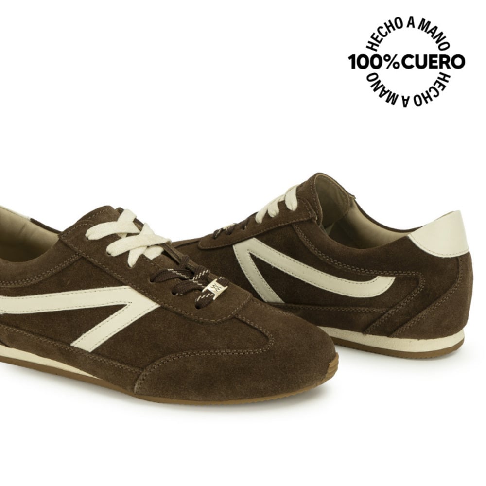 ZAPATILLA BASICO CATA-2605 TAUPE VIALE CUERO - 3