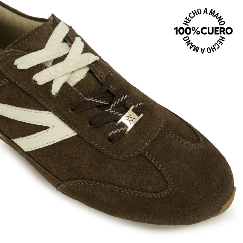 ZAPATILLA BASICO CATA-2605 TAUPE VIALE CUERO - 4