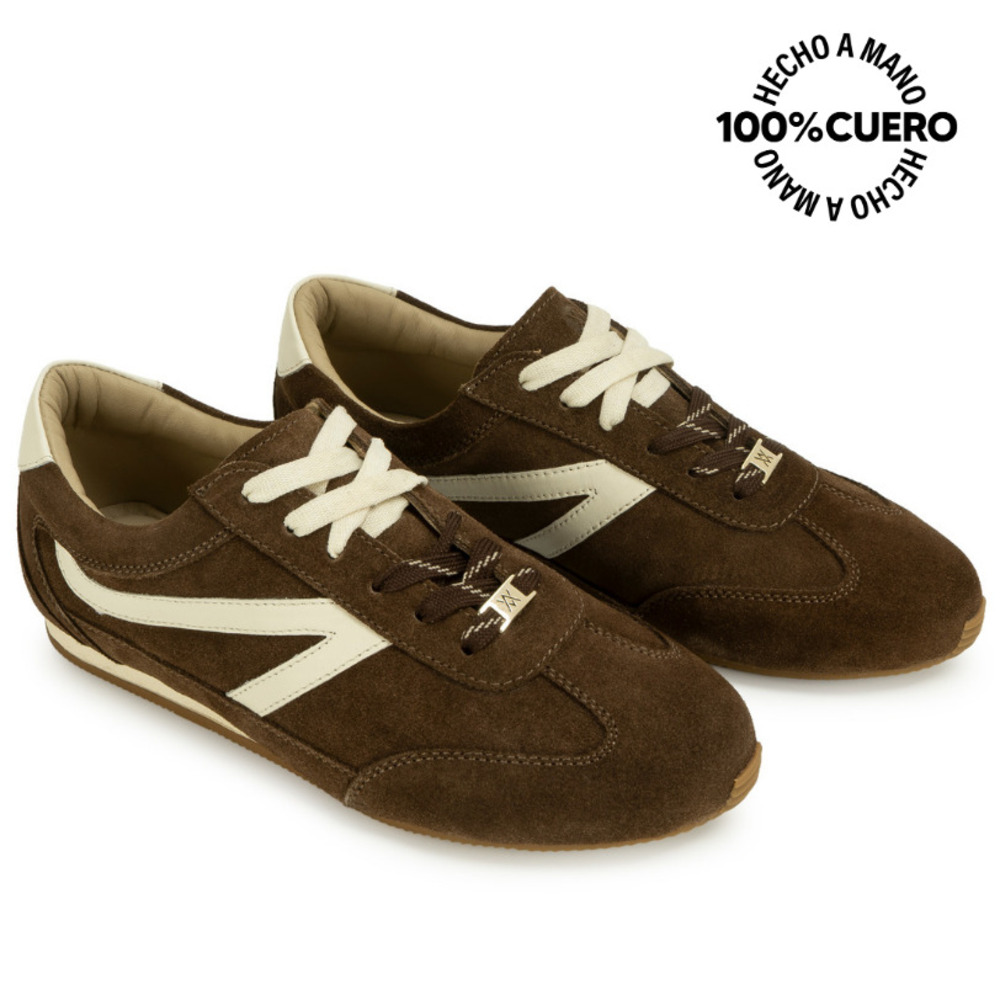 ZAPATILLA BASICO CATA-2605 TAUPE VIALE CUERO - 5