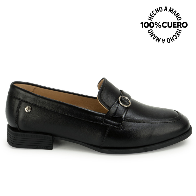ZAPATO MOCASÍN LE-2615 NEGRO VIALE CUERO - 1