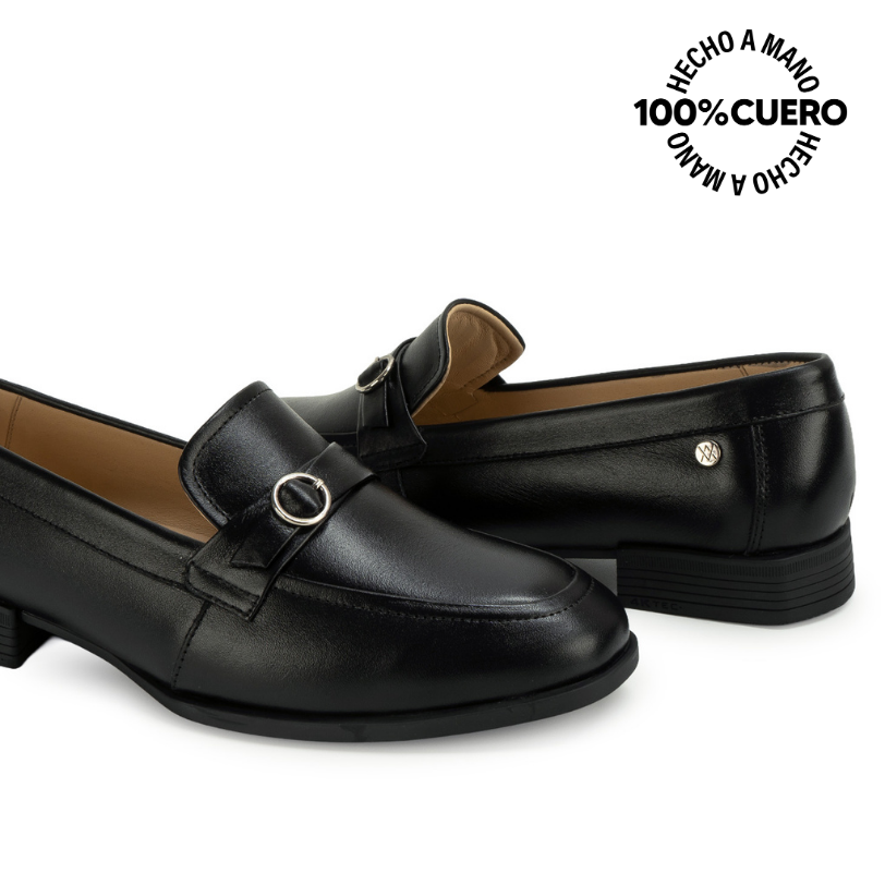 ZAPATO MOCASÍN LE-2615 NEGRO VIALE CUERO - 2