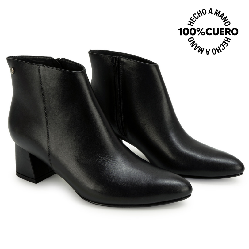 BOTIN BASICO LINDA-2624 NEGRO VIALE CUERO - 4