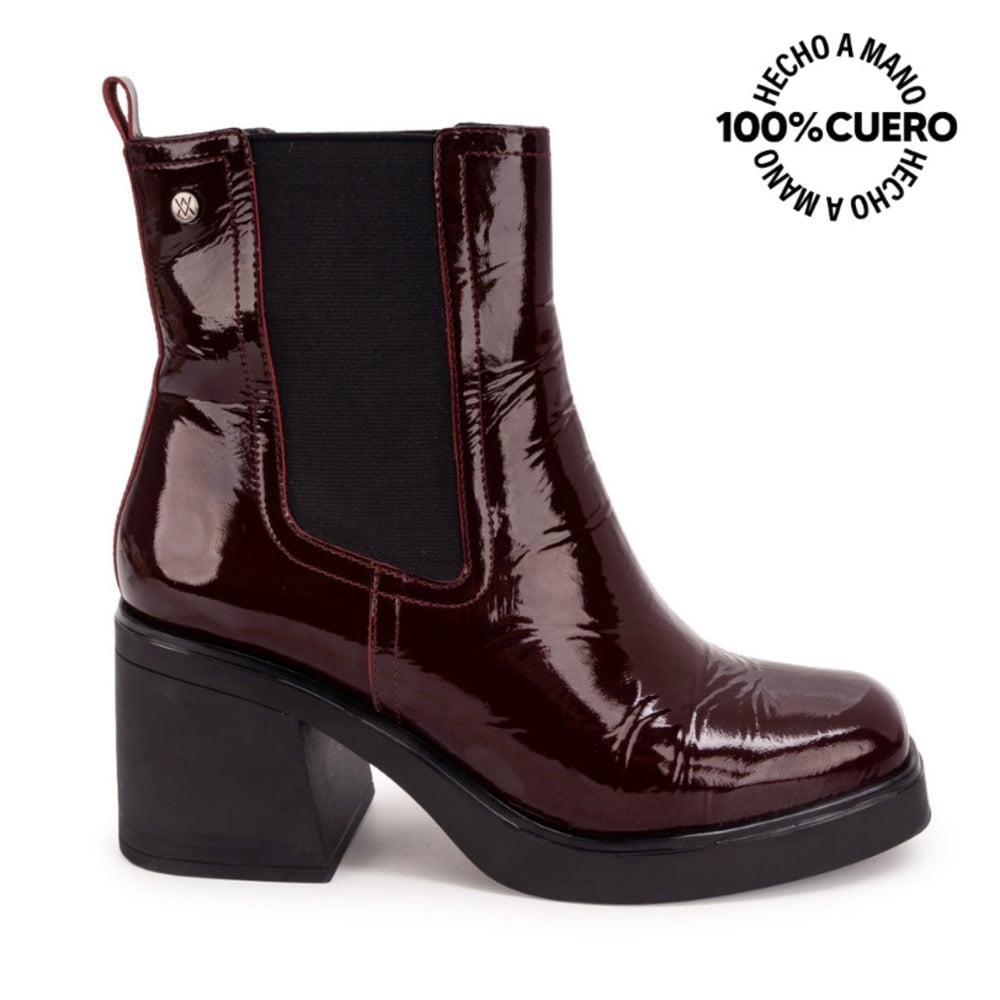 BOTIN CHELSEA FER-2642 CHERRY VIALE CUERO - 2