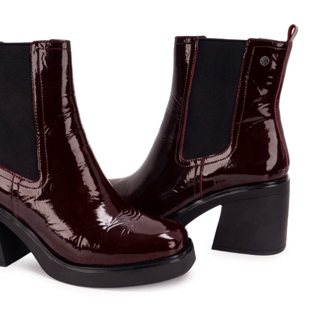 BOTIN CHELSEA FER-2642 CHERRY VIALE CUERO - 3