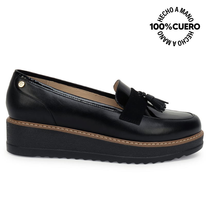 ZAPATO MOCASÍN TATI-2630 NEGRO VIALE CUERO - 1