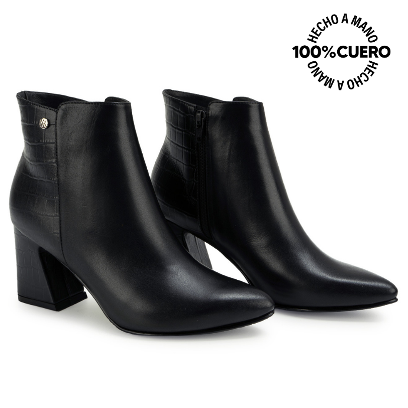 BOTIN BASICO TATI-2651 NEGRO VIALE CUERO - 4