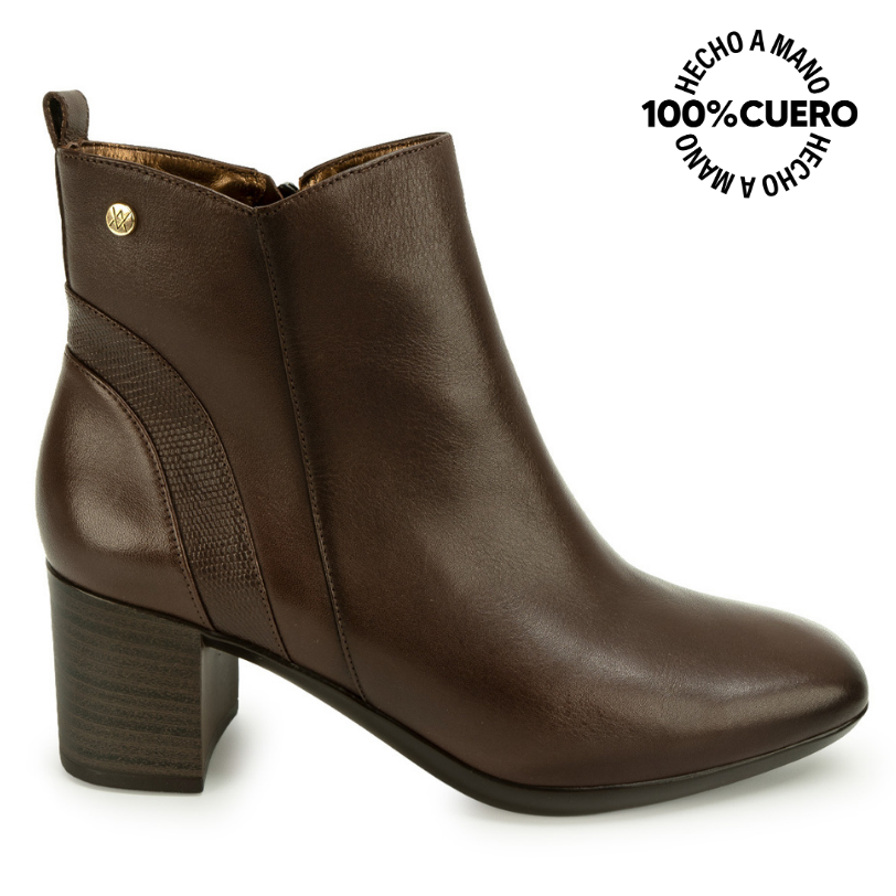 BOTIN BASICO DAYA-2612 CHOCOLATE VIALE CUERO - 1