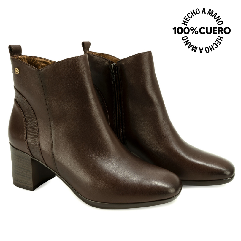 BOTIN BASICO DAYA-2612 CHOCOLATE VIALE CUERO - 4