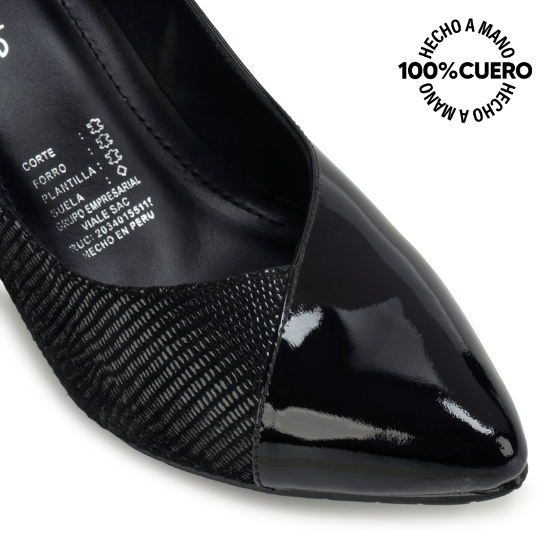 ZAPATO REINA TATI-2620 NEGRO VIALE CUERO - 3