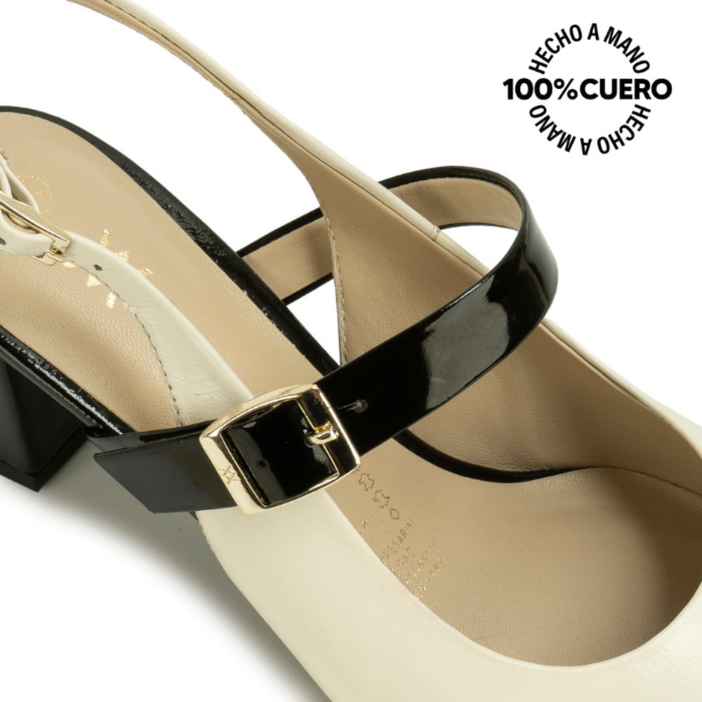 ZAPATO MEDIA ESTACION STILETTO TATI-2660 HUES/NEG VIALE CUERO - 4