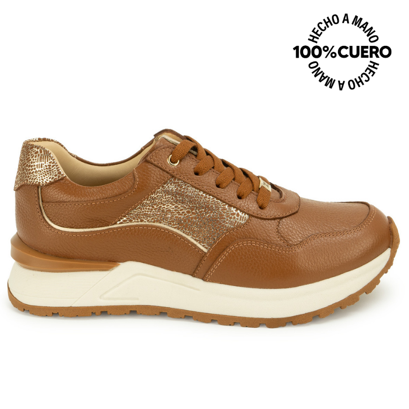 ZAPATILLA BASICO TERI-2601 NATURAL VIALE CUERO - 1