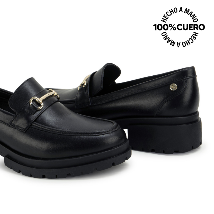 ZAPATO MOCASÍN TASTE-2610 NEGRO VIALE CUERO - 2