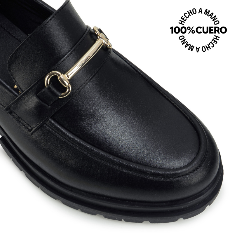 ZAPATO MOCASÍN TASTE-2610 NEGRO VIALE CUERO - 3