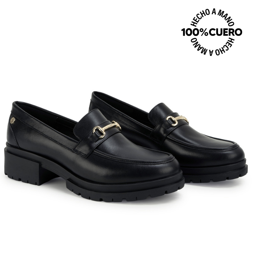 ZAPATO MOCASÍN TASTE-2610 NEGRO VIALE CUERO - 4