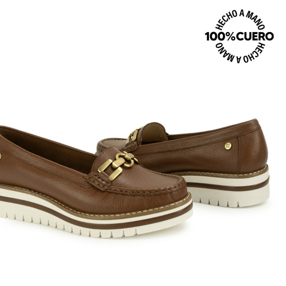 ZAPATO MOCASÍN AVE-2613 TABACO VIALE CUERO - 3