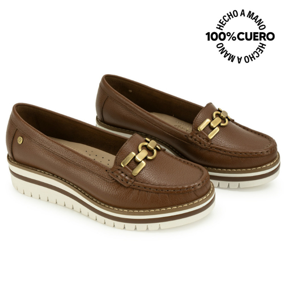 ZAPATO MOCASÍN AVE-2613 TABACO VIALE CUERO - 5