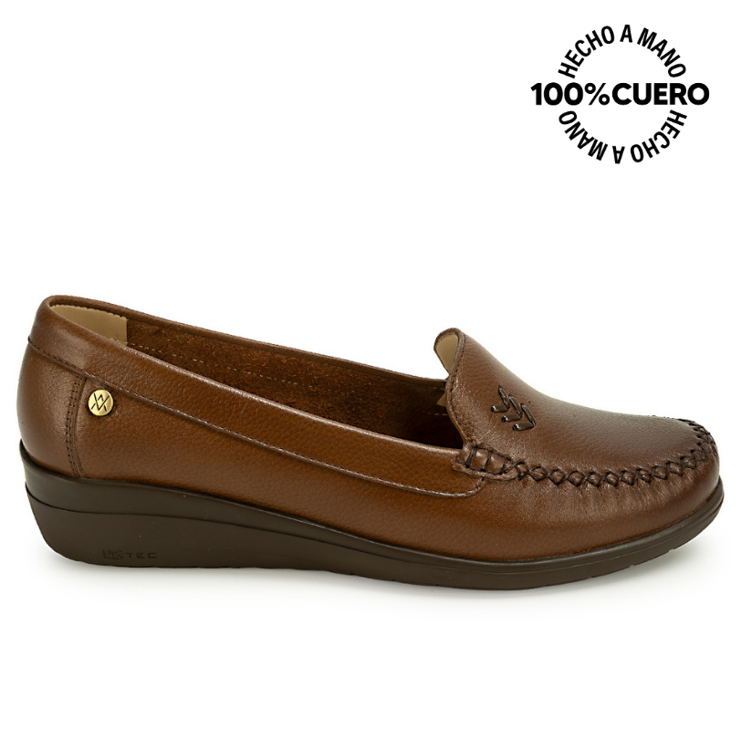 ZAPATO MOCASÍN LE-2613 COBRE VIALE CUERO - 1