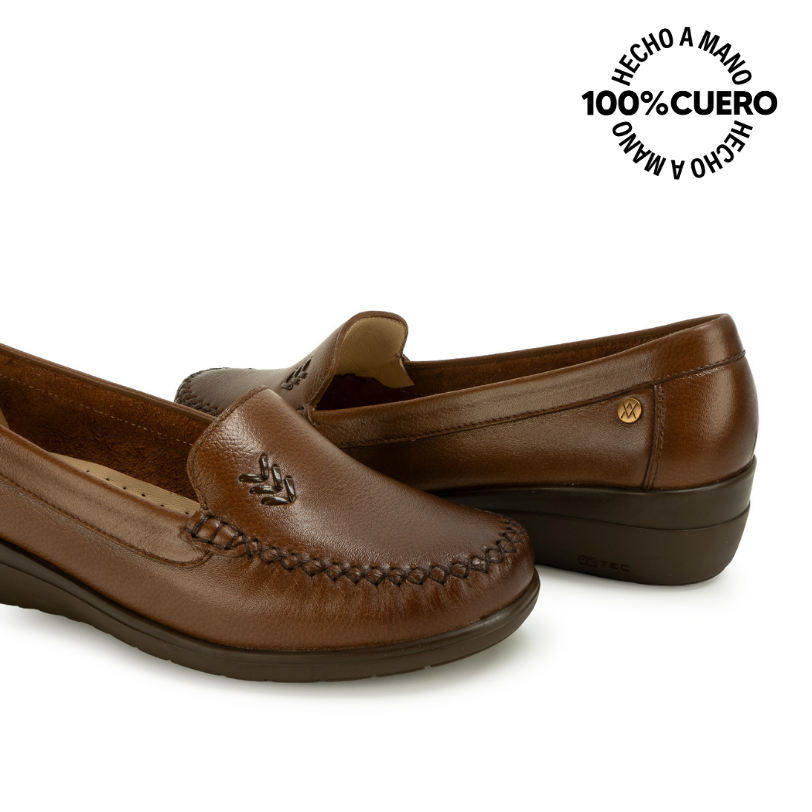 ZAPATO MOCASÍN LE-2613 COBRE VIALE CUERO - 2