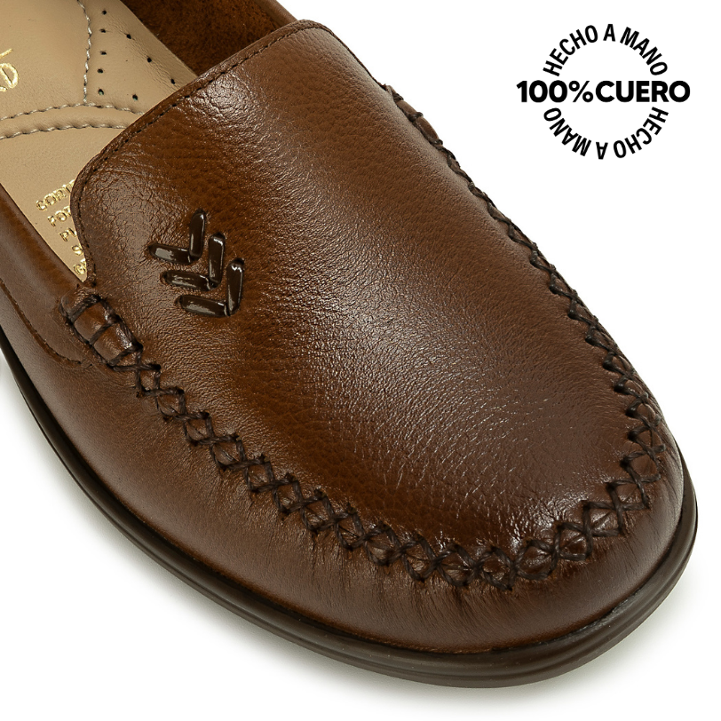 ZAPATO MOCASÍN LE-2613 COBRE VIALE CUERO - 3