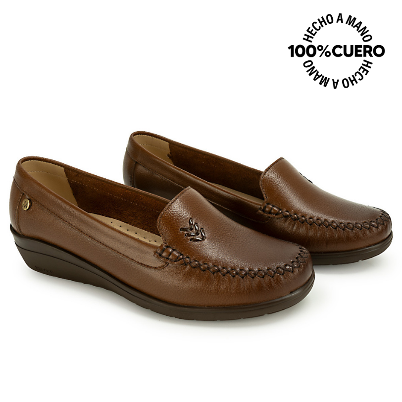 ZAPATO MOCASÍN LE-2613 COBRE VIALE CUERO - 4