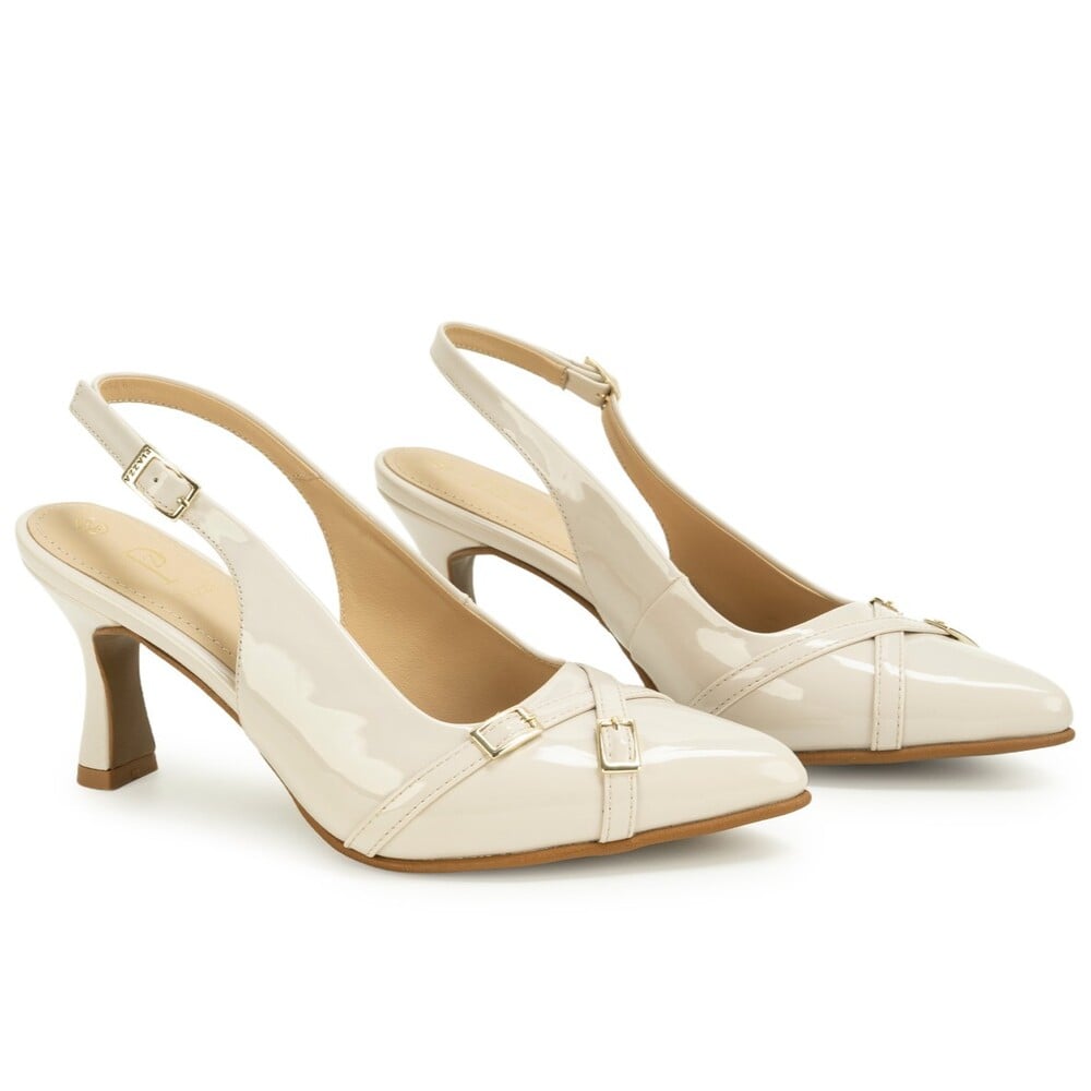 ZAPATO MEDIA ESTACION STILETTO MARC-2612 HUESO PIAZZA - 5
