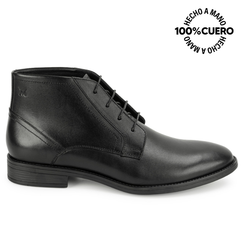 BOTIN DERBY CASUAL MATEO-2608 NEGRO CUERO VIALE HOMME - 1