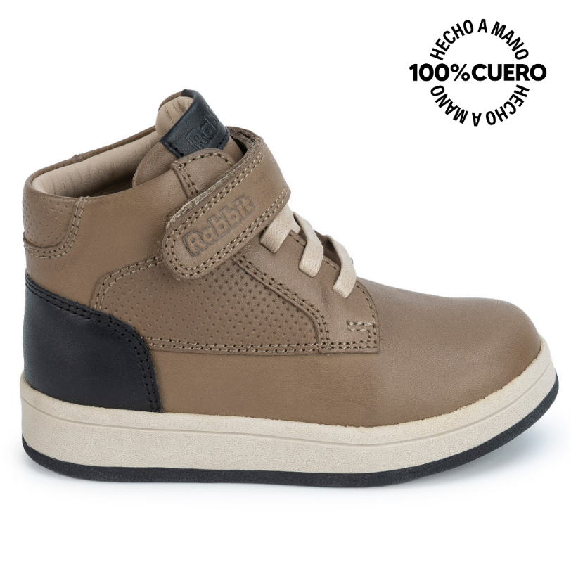 BOTIN DERBY ANGEL-2629 OLIVO RABBIT CUERO - 1