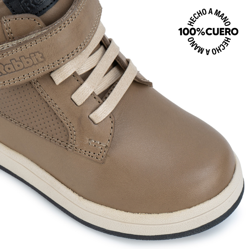 BOTIN DERBY ANGEL-2629 OLIVO RABBIT CUERO - 3