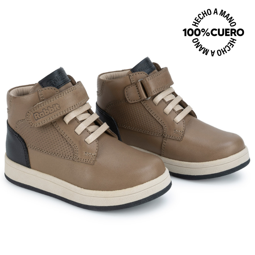 BOTIN DERBY ANGEL-2629 OLIVO RABBIT CUERO - 4