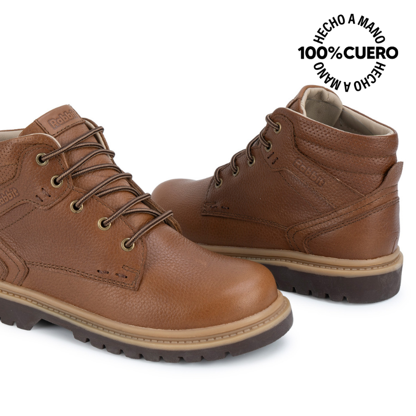 BOTIN DERBY ANGEL-2633 MIEL RABBIT CUERO - 2