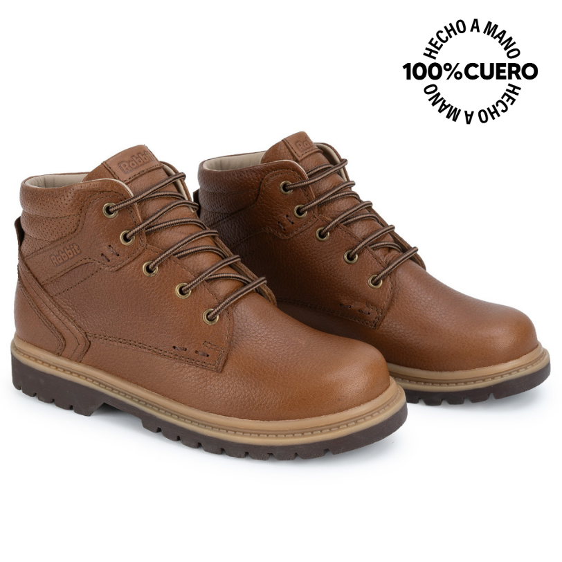 BOTIN DERBY ANGEL-2633 MIEL RABBIT CUERO - 4