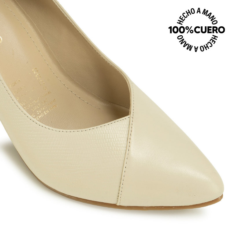 ZAPATO REINA TATI-2620 MARFIL VIALE CUERO - 3