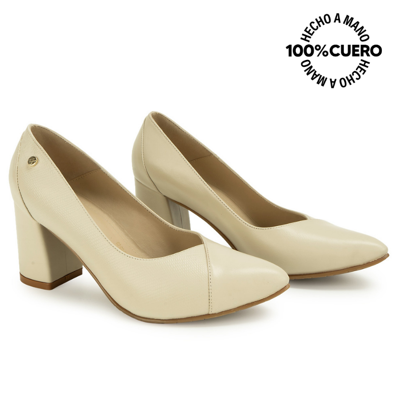 ZAPATO REINA TATI-2620 MARFIL VIALE CUERO - 4