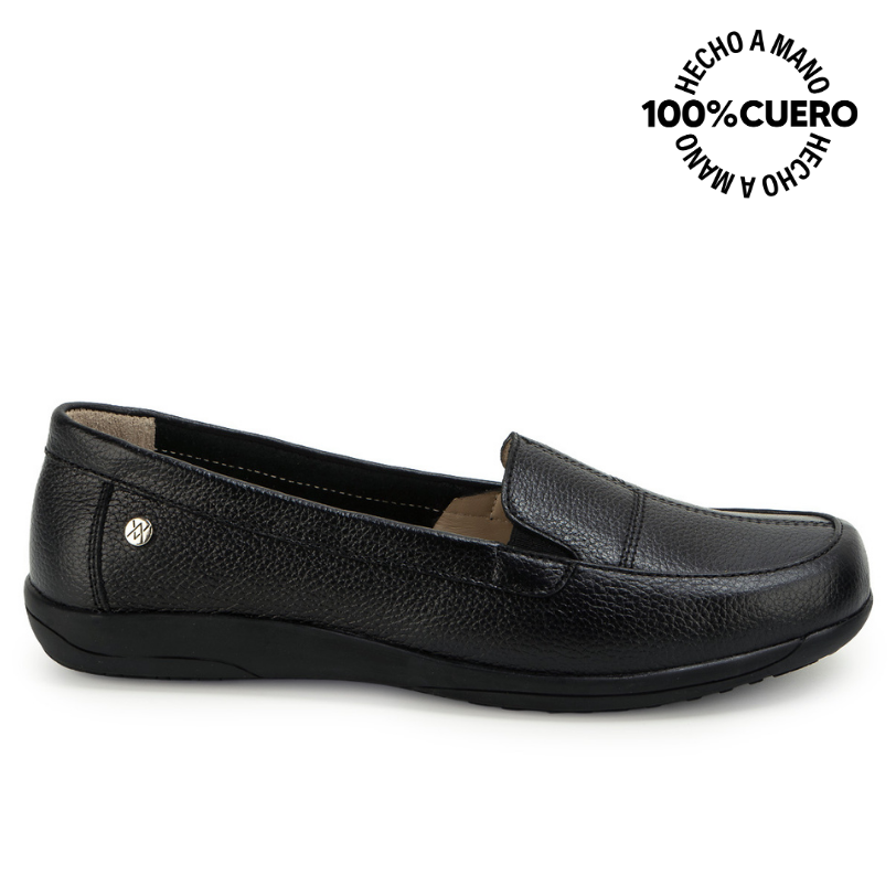 ZAPATO MOCASÍN DOM-2602 NEGRO VIALE CUERO - 1