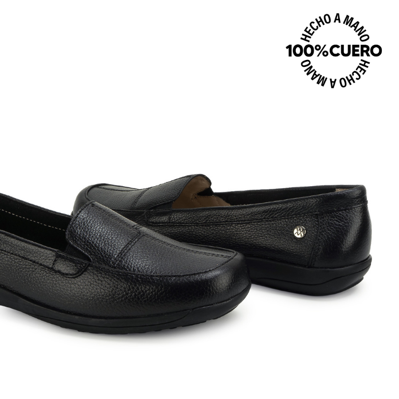 ZAPATO MOCASÍN DOM-2602 NEGRO VIALE CUERO - 2