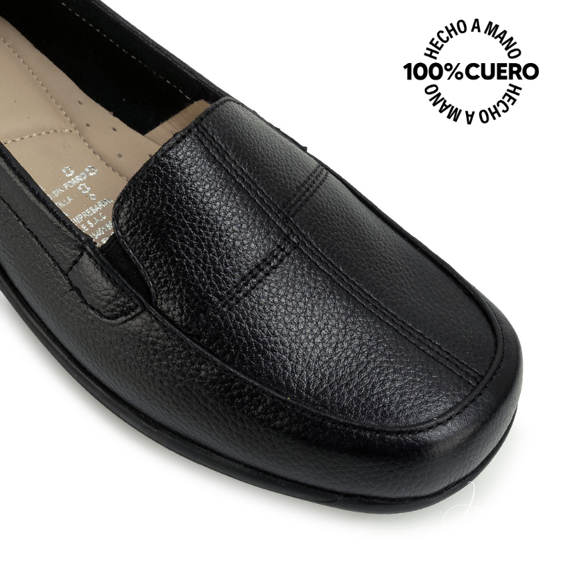 ZAPATO MOCASÍN DOM-2602 NEGRO VIALE CUERO - 3