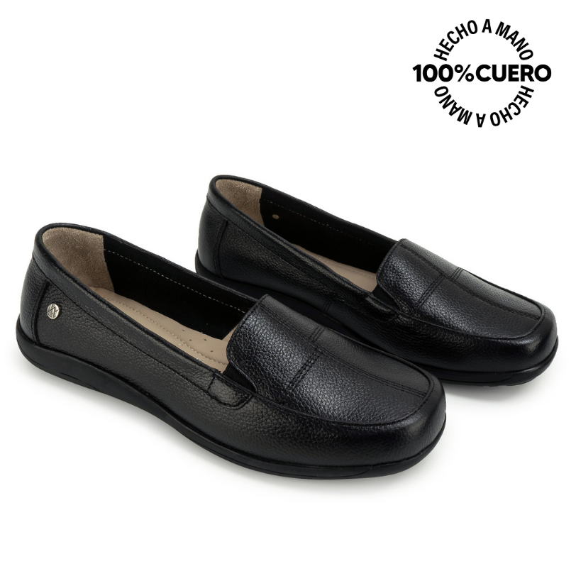 ZAPATO MOCASÍN DOM-2602 NEGRO VIALE CUERO - 4