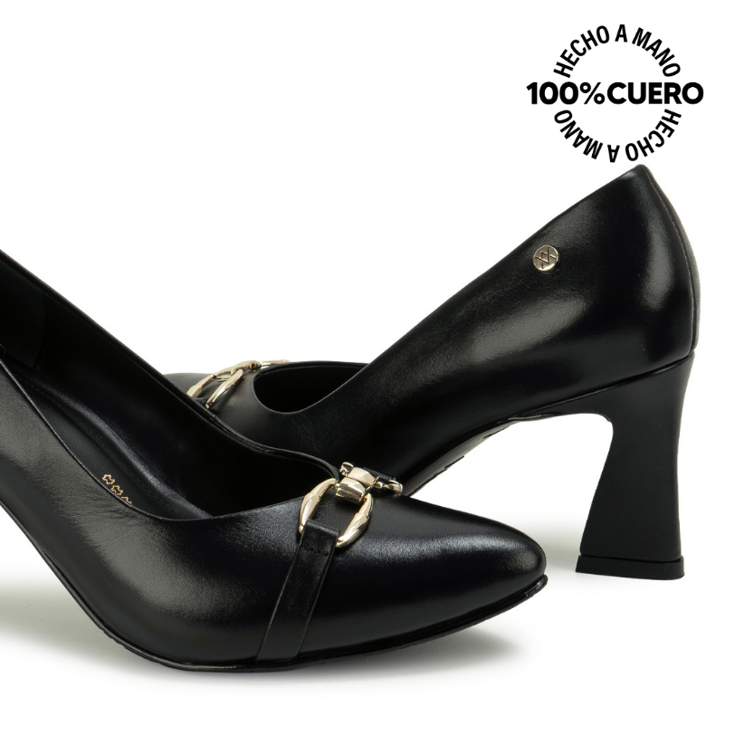 ZAPATO REINA TATI-2663 NEGRO VIALE CUERO - 2