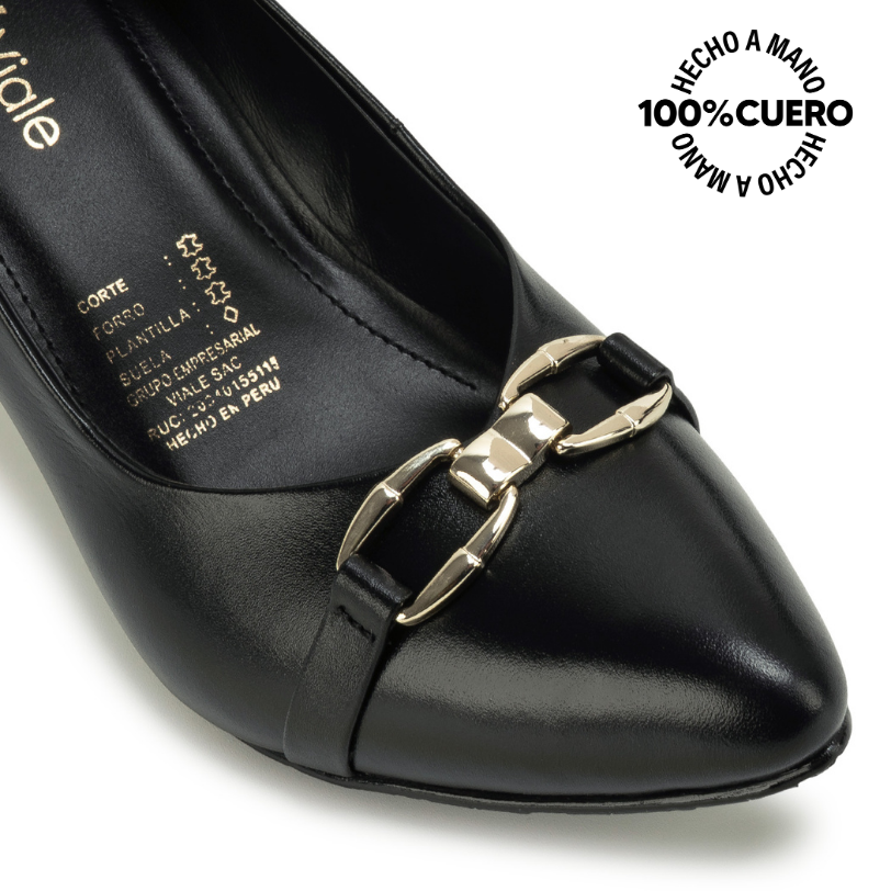 ZAPATO REINA TATI-2663 NEGRO VIALE CUERO - 3