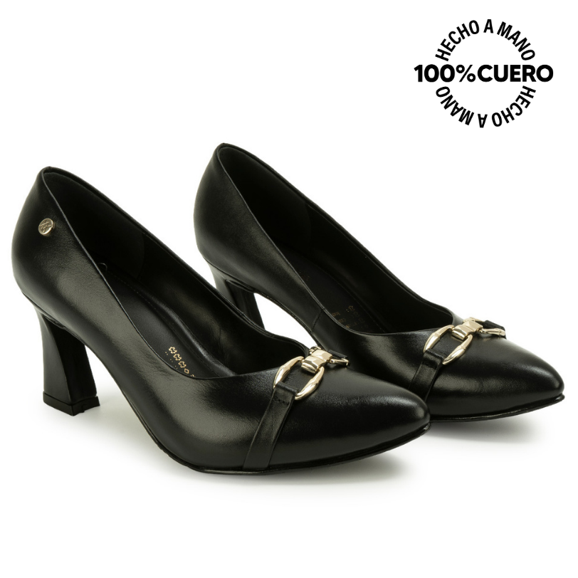 ZAPATO REINA TATI-2663 NEGRO VIALE CUERO - 4