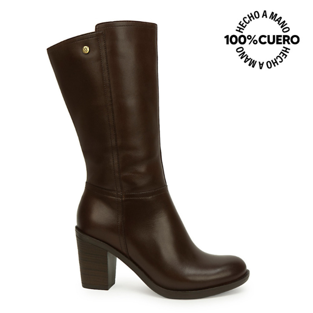BOTA MEDIA BASICO FER-2644 CANELA VIALE CUERO - 2