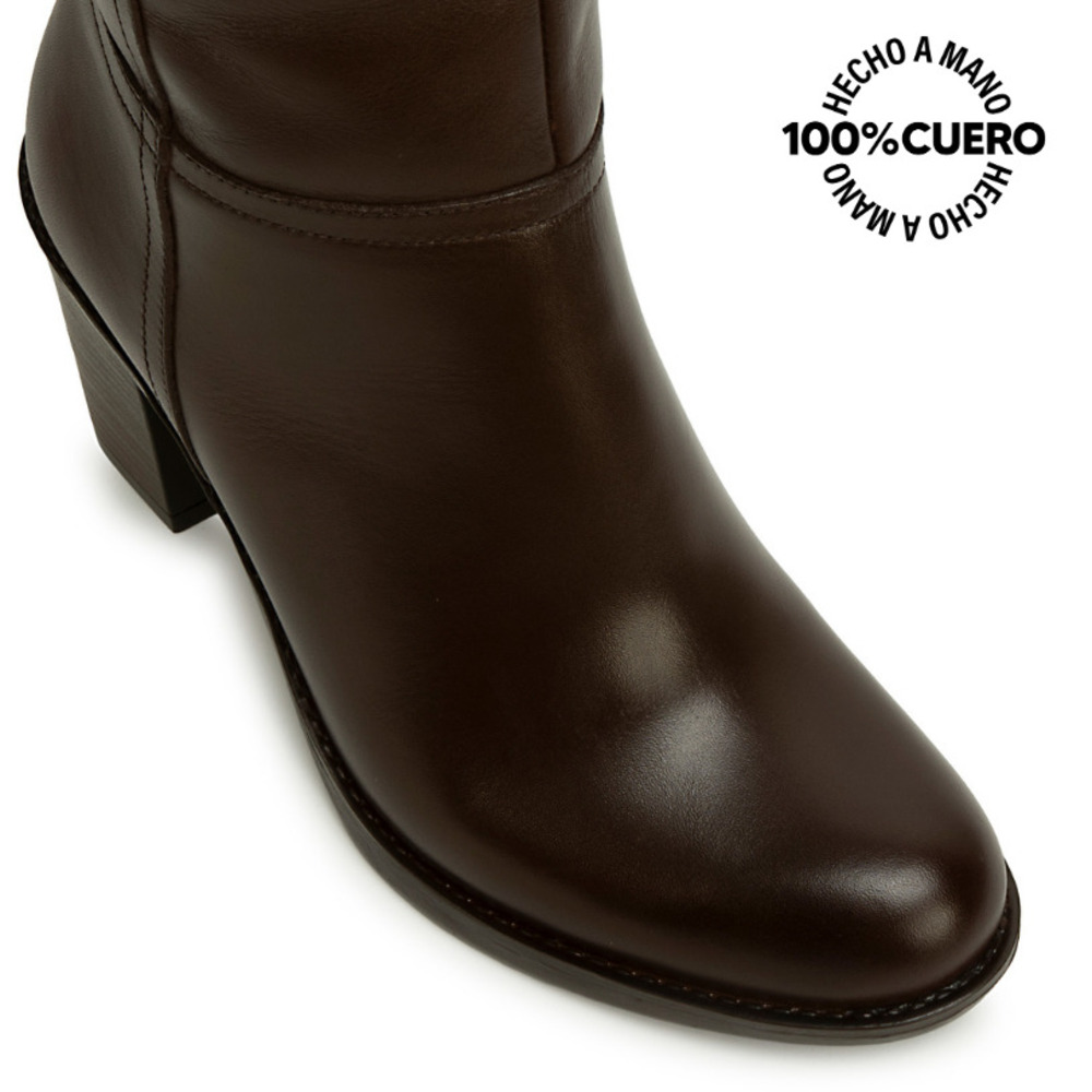 BOTA MEDIA BASICO FER-2644 CANELA VIALE CUERO - 4