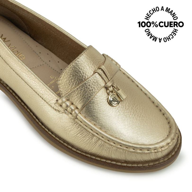 ZAPATO MOCASÍN DENI-2623 CHAMPAGNE VIALE CUERO - 3
