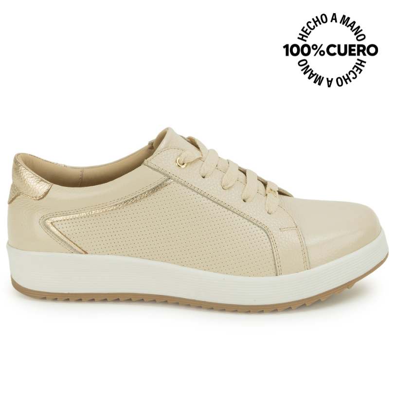 ZAPATO OXFORD WIL-2622 BLAN/OFF VIALE CUERO - 1