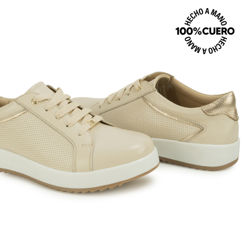 ZAPATO OXFORD WIL-2622 BLAN/OFF VIALE CUERO - 2