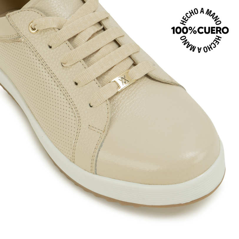 ZAPATO OXFORD WIL-2622 BLAN/OFF VIALE CUERO - 3